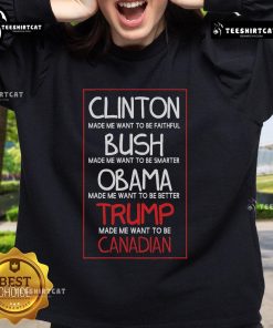 Premium Anti-Trump sweatshirt featuring a humorous design, perfect for those wanting to embrace Canadian culture.