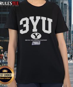 Alt Text: Premium BYU Cougars 2025 NCAA Men's Basketball Championship March Madness ladies tee, featuring stylish design and team colors.