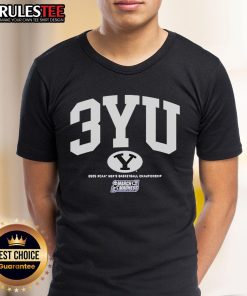 Premium BYU Cougars 2025 NCAA Men's Basketball Championship March Madness T-shirt showcasing team spirit and style.