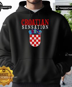 Premium Croatian Sensation Hoodie in vibrant colors, perfect for stylish comfort and showcasing Croatian pride.