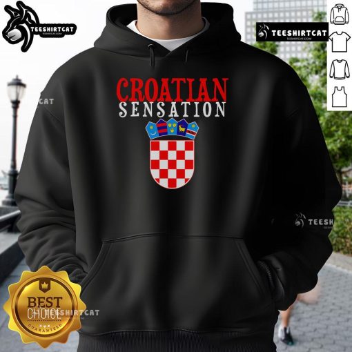 Premium Croatian Sensation Hoodie in vibrant colors, perfect for stylish comfort and showcasing Croatian pride.