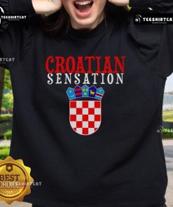 Premium Croatian Sensation Sweatshirt in vibrant colors, showcasing stylish design perfect for casual wear and comfort.