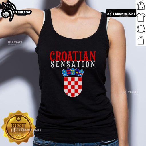 Premium Croatian Sensation Tank Top featuring vibrant colors and stylish design, perfect for summer fashion.