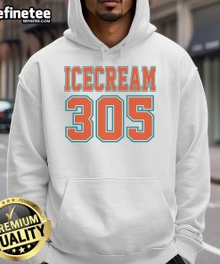 Premium Miami Ice Cream 305 Yard Line Hoodie showcasing vibrant colors, cozy design, perfect for fans and fashion lovers.