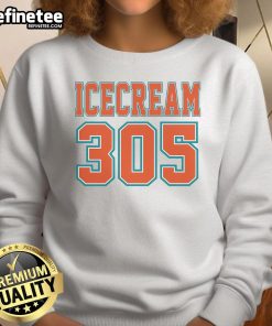 Premium Miami Ice Cream 305 Yard Line Sweatshirt featuring vibrant graphics and cozy fabric for ultimate comfort.