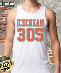 Premium Miami Ice Cream 305 Yard Line Tank Top featuring vibrant design, perfect for summer outings and casual wear.