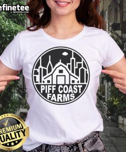 Premium Piff Coast Farms Ladies Tee in soft cotton, showcasing a stylish design perfect for casual wear.