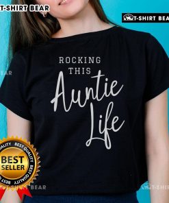 Premium rocking this Auntie Life ladies tee in vibrant colors, perfect for proud aunts celebrating their role.
