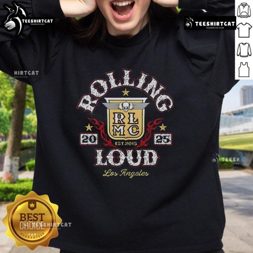 Premium Rolling Loud Los Angeles 2025 sweatshirt, established 2015, featuring stylish design and vibrant colors.