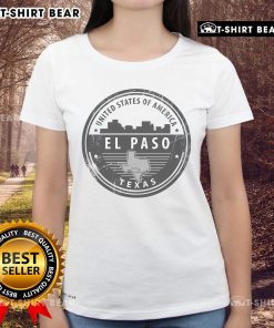 Premium United States of America El Paso Texas ladies tee in vibrant colors, perfect for casual wear and showing local pride.