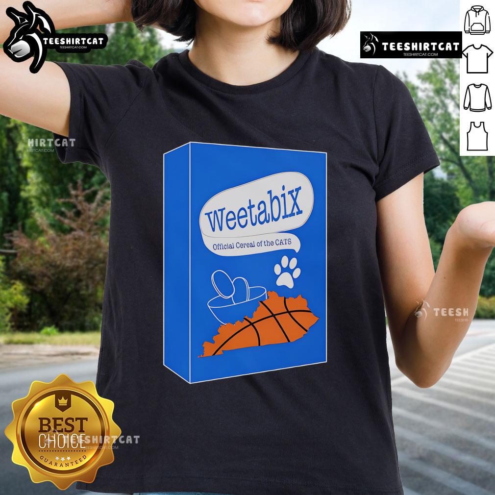Premium Weetabix Cats Cereal Ladies Tee Premium Weetabix Cats Cereal Ladies Tee featuring a stylish cat graphic on a comfortable t-shirt for cereal lovers.