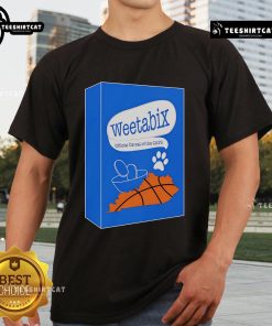 Premium Weetabix Cats Cereal T-Shirt featuring playful cat graphics and vibrant colors for cereal lovers.