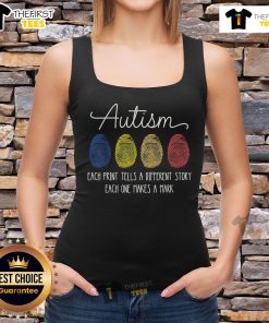 Pretty autism fingerprint retro tank top showcasing unique designs, each telling a different story with vibrant colors.