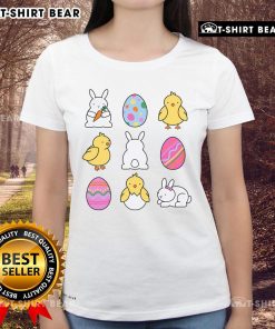 Pretty Easter Cuties Ladies Tee featuring vibrant spring colors and playful designs for festive celebrations.