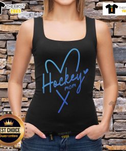 Pretty hockey mom heart tank top featuring a stylish design, perfect for showing support at the rink.