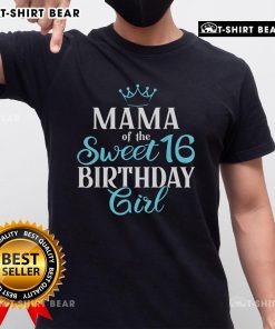 Alt Text: Pretty Mama of Sweet 16 birthday t-shirt for a fun Sixteen Squad birthday party celebration.