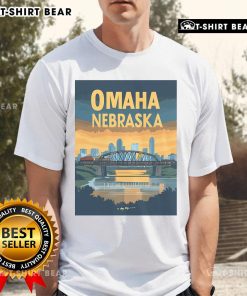 Pretty Omaha Nebraska Travel Poster T-Shirt featuring vibrant design perfect for travelers and locals alike.