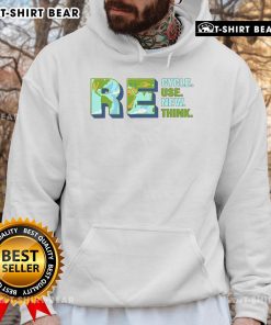 Pretty Recycle Reuse Renew Rethink Environmental Activism Earth Hoodie featuring eco-friendly design and vibrant colors.