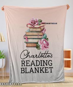 Pretty Vintage Book Reading Blanket Fleece Customized Blanket