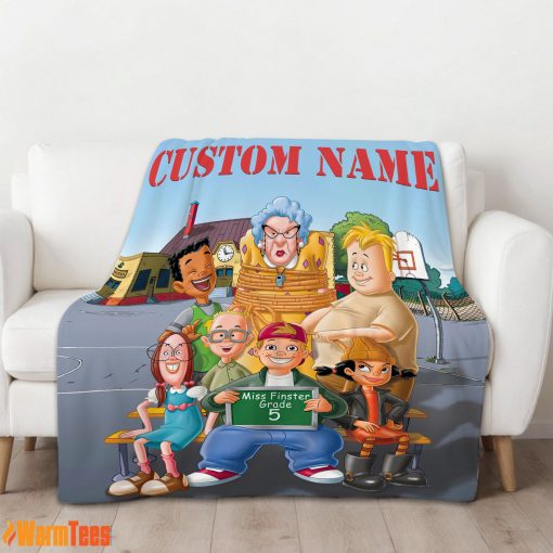 Recess Cartoon Miss Finster Grade 5 Blanket Fleece Customized Blanket
