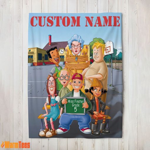 Recess Cartoon Miss Finster Grade 5 Blanket Fleece Customized Blanket