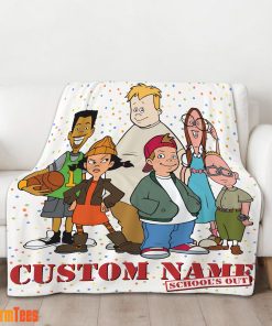 Recess Cartoon School's Out Blanket Fleece Customized Blanket