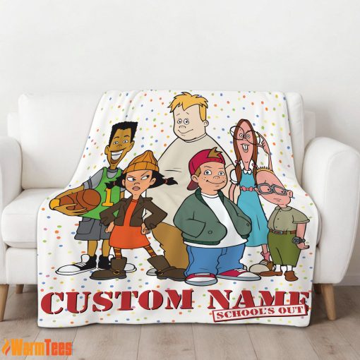 Recess Cartoon School's Out Blanket Fleece Customized Blanket