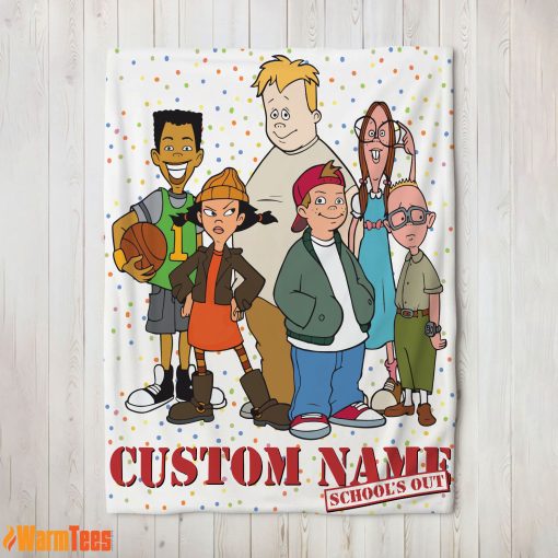 Recess Cartoon School's Out Blanket Fleece Customized Blanket