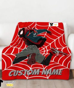 Spider Man Into The Spider Verse Miles Morales Blanket Fleece Customized Blanket