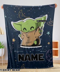Star Wars Baby Yoda Astronomy Blanket Fleece Customized Blanket