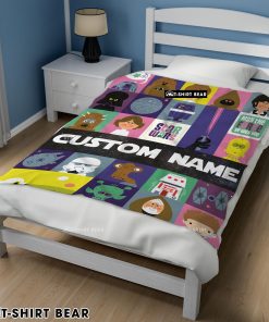 Star Wars Characters Cartoon Cute Customized Blanket