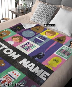 Star Wars Characters Cartoon Cute Customized Blanket