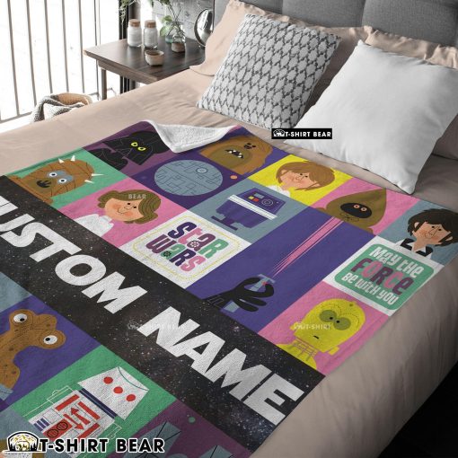 Star Wars Characters Cartoon Cute Customized Blanket