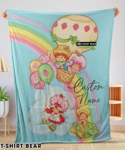 Strawberry Shortcake Cartoon With Friends Blanket Customize Blanket