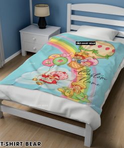 Strawberry Shortcake Cartoon With Friends Blanket Customize Blanket