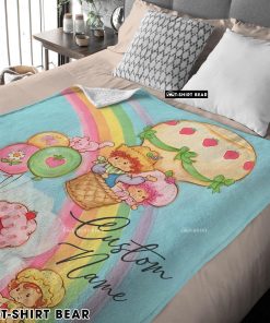 Strawberry Shortcake Cartoon With Friends Blanket Customize Blanket