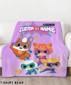 Super Kitties Assemble Feline Heroes Action Blanket Fleece Customized Blanket