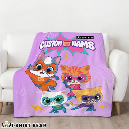 Super Kitties Assemble Feline Heroes Action Blanket Fleece Customized Blanket