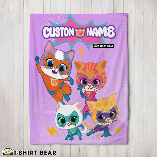 Super Kitties Assemble Feline Heroes Action Blanket Fleece Customized Blanket