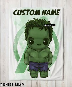 Super Hero Marvel Avenger Chibi Hulk Blanket Fleece Customized Blanket