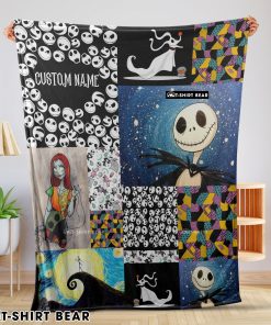 The Nightmare Before Christmas Jack Skellington Sally Zero Halloween Customized Blanket
