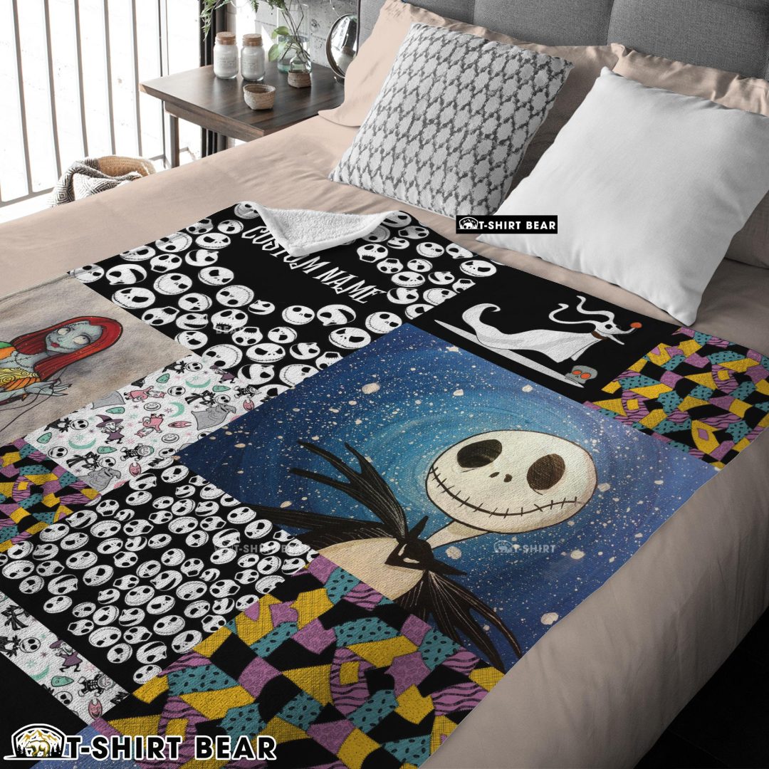 The Nightmare Before Christmas Jack Skellington Sally Zero Halloween Customized Blanket The Nightmare Before Christmas Jack Skellington Sally Zero Halloween Customized Blanket