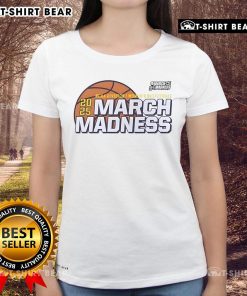 Top 2025 NCAA Women's Basketball Tournament March Madness logo on a stylish ladies tee shirt design.