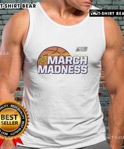 Alt Text: Stylish tank top featuring the Top 2025 NCAA Women's Basketball Tournament March Madness logo for fans and players.