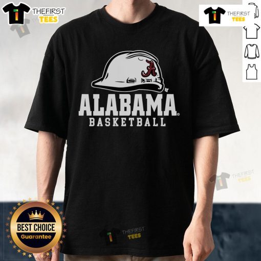 Top Alabama Basketball Hard Hat T-Shirt featuring team colors and logo, perfect for fans and construction workers alike.