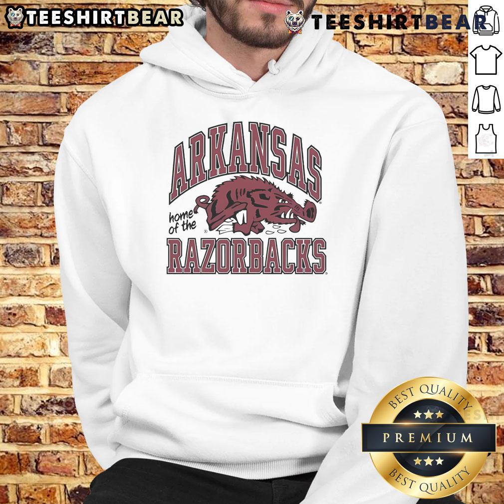 Top Arkansas Home Of The Razorbacks Slobbering Hog Hoodie Alt Text: Top Arkansas Home of the Razorbacks Slobbering Hog Hoodie, featuring vibrant team colors and logo for fans.