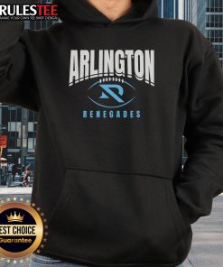 Alt Text: Top Arlington Renegades football outline hoodie showcasing team colors and logo for fans and players.