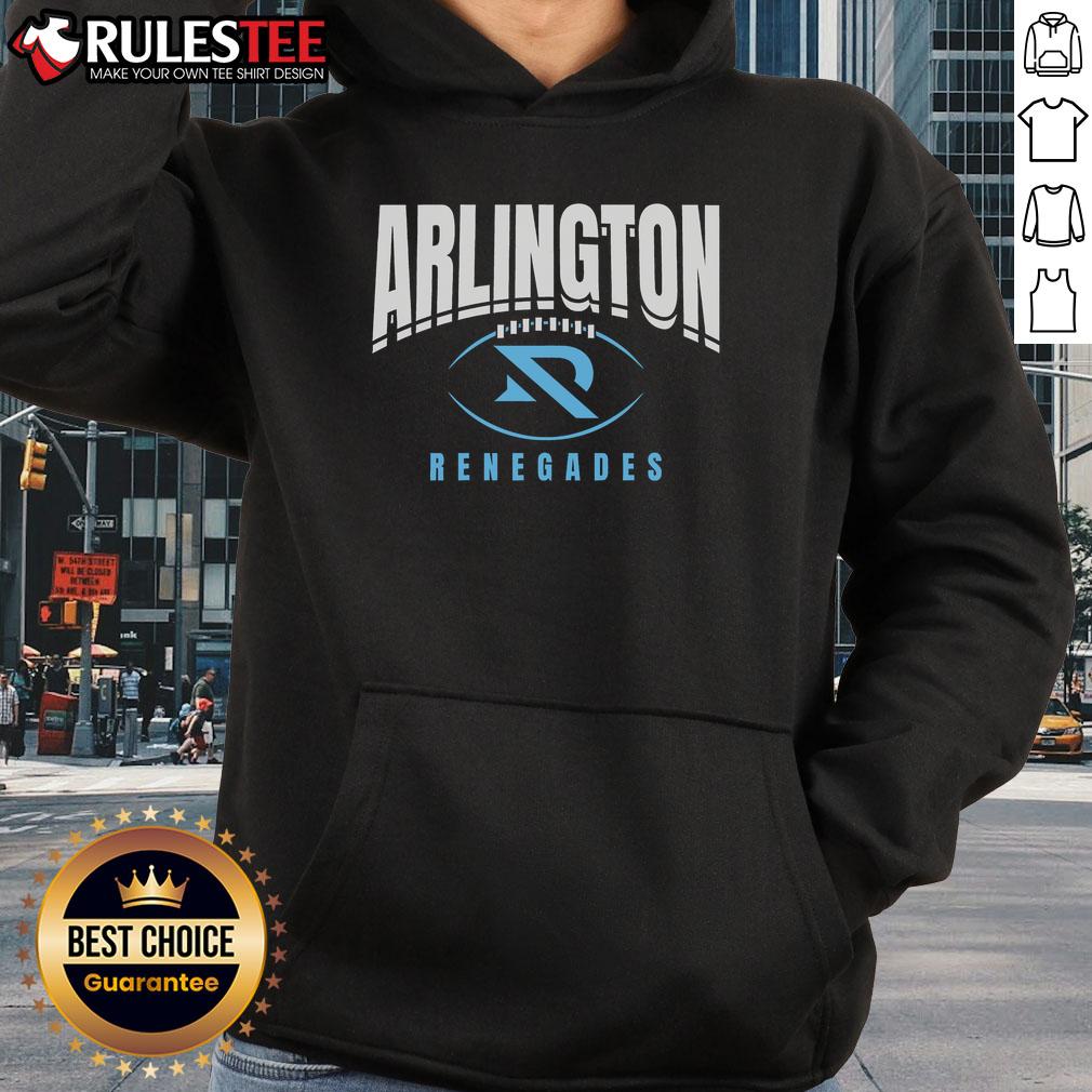Top Arlington Renegades Football Outline Hoodie Alt Text: Top Arlington Renegades football outline hoodie showcasing team colors and logo for fans and players.