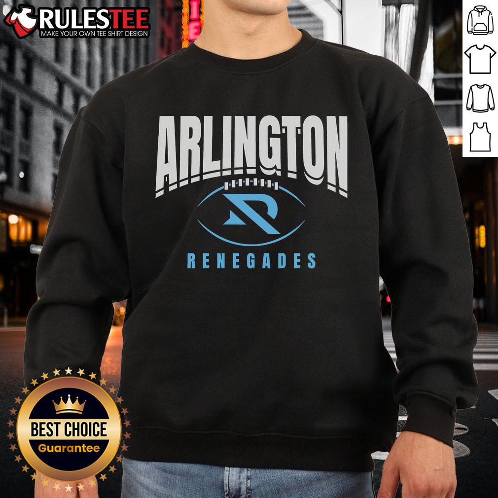 Top Arlington Renegades Football Outline Sweatshirt Alt Text: Stylish Top Arlington Renegades football outline sweatshirt featuring team colors and logo for fans and athletes.