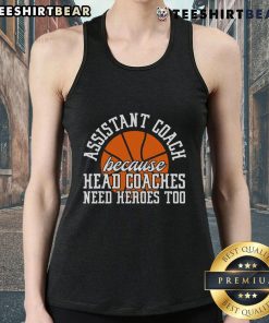 Top Assistant Coach tank top featuring inspiring quote, perfect for coaches who support their teams with passion.